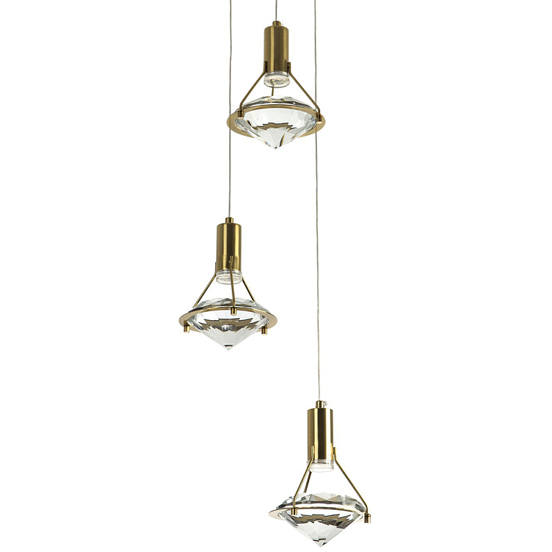    3-     Diamond Crystal Trio Hanging Lamp     | Loft Concept 