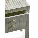 Тумбочка прикроватная White Pearl BEDSIDE CABINET 2 DRAWER варинант исполнения - 2 | Loft Concept в Москве
