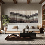 Пейзаж из нитей Макраме Wall decor Black and White Landscape варинант исполнения - 1 | Loft Concept в Москве