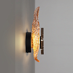 Бра с волнообразным стеклянным плафоном и вставкой из мрамора Liquid Stone варинант исполнения - 7 | Loft Concept в Москве