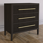 Комод Primo с 3 выдвижными ящиками Темный орех варинант исполнения - 4 | Loft Concept в Москве