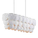 Люстра овальной формы с белыми подвесными элементами White Natural Lines варинант исполнения - 1 | Loft Concept в Москве