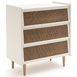 Комод с 3-мя ящиками из ротанга Blais Cream Wicker Furniture варинант исполнения - 2 | Loft Concept в Москве