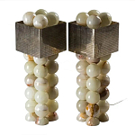 Настольная лампа с основанием из 24 выточенных сферических камней Through Stone варинант исполнения - 1 | Loft Concept в Москве