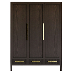 Большой Шкаф Primo Темный орех с 3 дверьми и 3 выдвижными ящиками варинант исполнения - 10 | Loft Concept в Москве