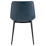 Стул с обивкой из экокожи темно-синего цвета RHOMBUSES UPHOLSTERY варинант исполнения - 3 | Loft Concept в Москве