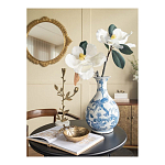 Ваза с мотивами цветущего сада с попугаями Blue Vase Inspired by Nature варинант исполнения - 5 | Loft Concept в Москве