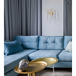 Бра золотого цвета с разветвленными ветвями и длинными прозрачными подвесками в форме стеклянных сосулек Droplet Chandelier варинант исполнения - 7 | Loft Concept в Москве