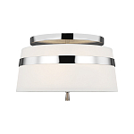 Потолочный светильник с белым тканевым абажуром Generation Lighting варинант исполнения - 1 | Loft Concept в Москве