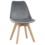 Стул с мягким велюровым сиденьем Arvika Grey варинант исполнения - 1 | Loft Concept в Москве