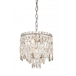 Люстра круглая с хрустальными подвесками на серебряном каркасе Roul Crystal Light варинант исполнения - 10 | Loft Concept в Москве