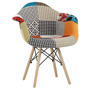 Стул с обивкой в стиле Patchwork