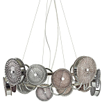 Люстра с плафонами из дымчатого стекла Glass Peonies варинант исполнения - 1 | Loft Concept в Москве