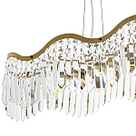 Линейная люстра с подвесками из хрусталя Ludivine Linear Chandelier варинант исполнения - 2 | Loft Concept в Москве
