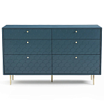 Комод с 6 выдвижными ящиками Scale Ornament Blue Chest of Drawers варинант исполнения - 1 | Loft Concept в Москве