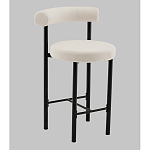 Стул полубарный Floreo букле молочный варинант исполнения - 1 | Loft Concept в Москве