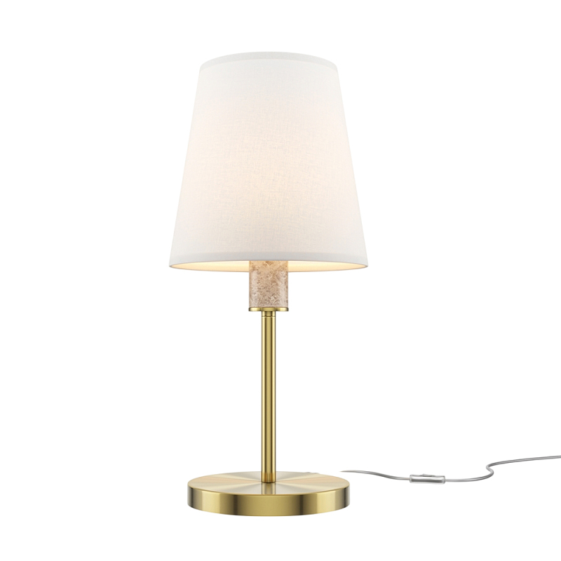 Настольный светильник Lira Е27 Латунь Белый Серый в Москве | Loft Concept 
