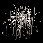 Бра с лучеобразным основанием и подвесками из прозрачного стекла в виде длинных капель Droplet Chandelier варинант исполнения - 8 | Loft Concept в Москве