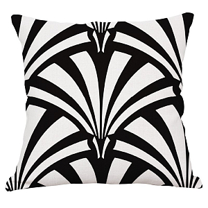 Декоративная подушка Black and White Pattern #2
