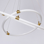 Люстра подвесная с двумя пересекающимися белыми светодиоидными кольцами Luke Lampco Tracer Lamp варинант исполнения - 8 | Loft Concept в Москве