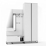 Двухдверный шкаф белого цвета Strict Lines варинант исполнения - 5 | Loft Concept в Москве