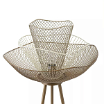Торшер с трехъярусным плафоном из металлической сетки Light Floor Lamp Made of Metal Mesh варинант исполнения - 1 | Loft Concept в Москве