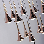 Люстра светодиодная с акриловыми конусообразными плафономи розовое золото Astra 60   варинант исполнения - 4 | Loft Concept в Москве