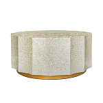 Стол кофейный с отделкой раковинами устриц Coastal Charm варинант исполнения - 1 | Loft Concept в Москве