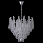 Люстра с подвесками из рифленного стекла в форме капель Textured Glass Chandelier варинант исполнения - 15 | Loft Concept в Москве