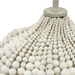 Настольная лампа с абажуром и каркасом из белых деревянных бусин White Wooden Beads Table Lampshade варинант исполнения - 2 | Loft Concept в Москве