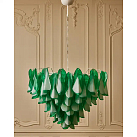 Люстра из стеклянных зеленых лепестков Petalled Illuminator варинант исполнения - 4 | Loft Concept в Москве