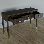 Дизайнерский Письменный стол Elsa Dreams Walnut с тремя ящиками варинант исполнения - 4 | Loft Concept в Москве