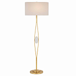 Торшер золотой c декоративной мраморной вставкой на каркасе Kernel варинант исполнения - 1 | Loft Concept в Москве