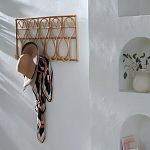 Настенная вешалка из ротанга Wila Wall Hanger L варинант исполнения - 2 | Loft Concept в Москве