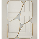 Зеркало в ассиметричной раме золотистого цвета Chaotic варинант исполнения - 2 | Loft Concept в Москве