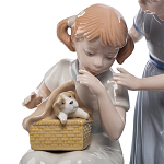 Статуэтка фарфоровая Девочки с собачками Charming Statuette варинант исполнения - 1 | Loft Concept в Москве