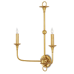 Бра настенное золотого цвета в форме подсвечника Graceful Smoothness варинант исполнения - 2 | Loft Concept в Москве