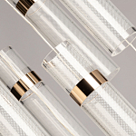 Люстра каскадная с прозрачными цилиндрическими плафонами Jenae Glass Tube Lighting варинант исполнения - 9 | Loft Concept в Москве