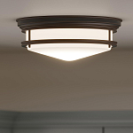 Потолочный светильник с белым матовым стеклянным плафоном в форме перевернутого конуса Hinkley варинант исполнения - 19 | Loft Concept в Москве