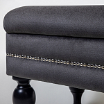 Мягкая банкетка с зоной для хранения Casket Dark Grey варинант исполнения - 3 | Loft Concept в Москве