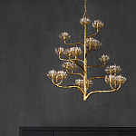 Люстра золотая в виде растения Golden Flower Glade варинант исполнения - 6 | Loft Concept в Москве