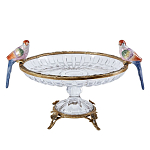 Чаша из прозрачного стекла с фигурками разноцветных попугаев на ободке 38 Eden Garden варинант исполнения - 1 | Loft Concept в Москве