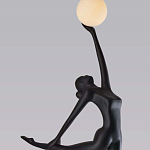 Торшер черная статуэтка Девушка Girl Carries Light Balls варинант исполнения - 2 | Loft Concept в Москве