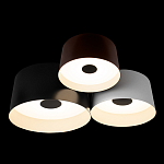 Потолочный светильник с 3-мя цилиндрическими абажурами черного белого и коричневого цвета Urban Dome варинант исполнения - 2 | Loft Concept в Москве