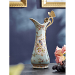 Кувшин с цветочным рисунком и бронзовой ручкой Blue Garden варинант исполнения - 2 | Loft Concept в Москве