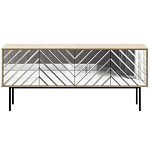 Длинная тумба с зеркальным декором Serena варинант исполнения - 13 | Loft Concept в Москве