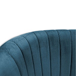 Барный стул со спинкой на 4-х деревянных ножках Синий Велюр Ava Charm варинант исполнения - 3 | Loft Concept в Москве