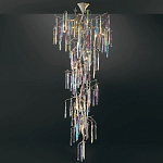 Люстра с голубыми и прозрачными подвесками в форме капель Blue Drop Chandelier варинант исполнения - 2 | Loft Concept в Москве