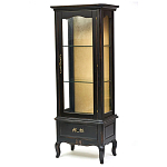 Витрина однодверная с ящиком и 3-мя полками из массива березы Vintage варинант исполнения - 2 | Loft Concept в Москве