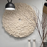 Панно на стену из шерсти мериноса Белый Круг  варинант исполнения - 3 | Loft Concept в Москве